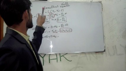 Hmilton's Equation physics lecture by Tahir Adeeb - YouTube