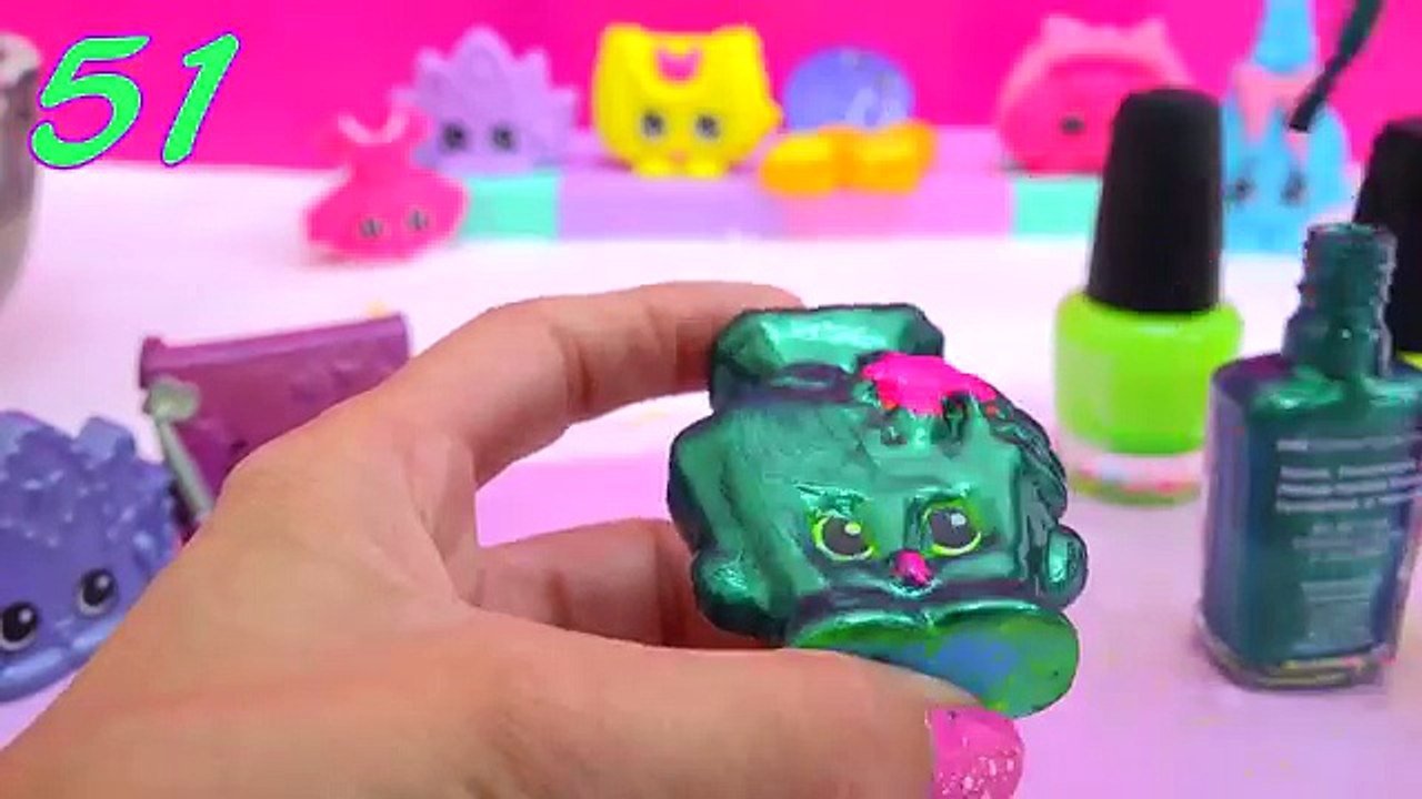100 Layers Coats of Nail Polish On Big Mcdonalds Happy Meal Shopkins Toy