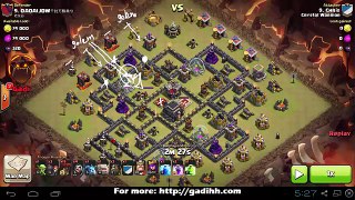 Golem and Lava Hound Strategy vs Maxed Defenses TH9 | GoLavaLoon | Clan Wars | Clash Of Clans HD