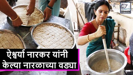 Aishwarya Narkar Treated Everyone To Coconut Barfi