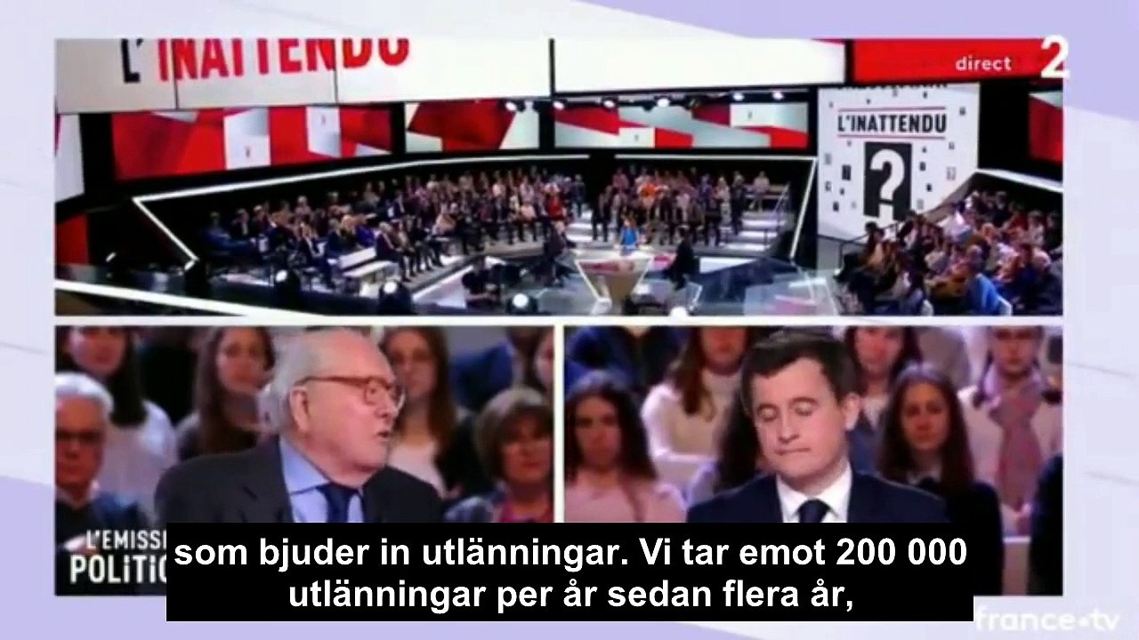 Jean-Marie Le Pen konfronterar minister i L'inattendu