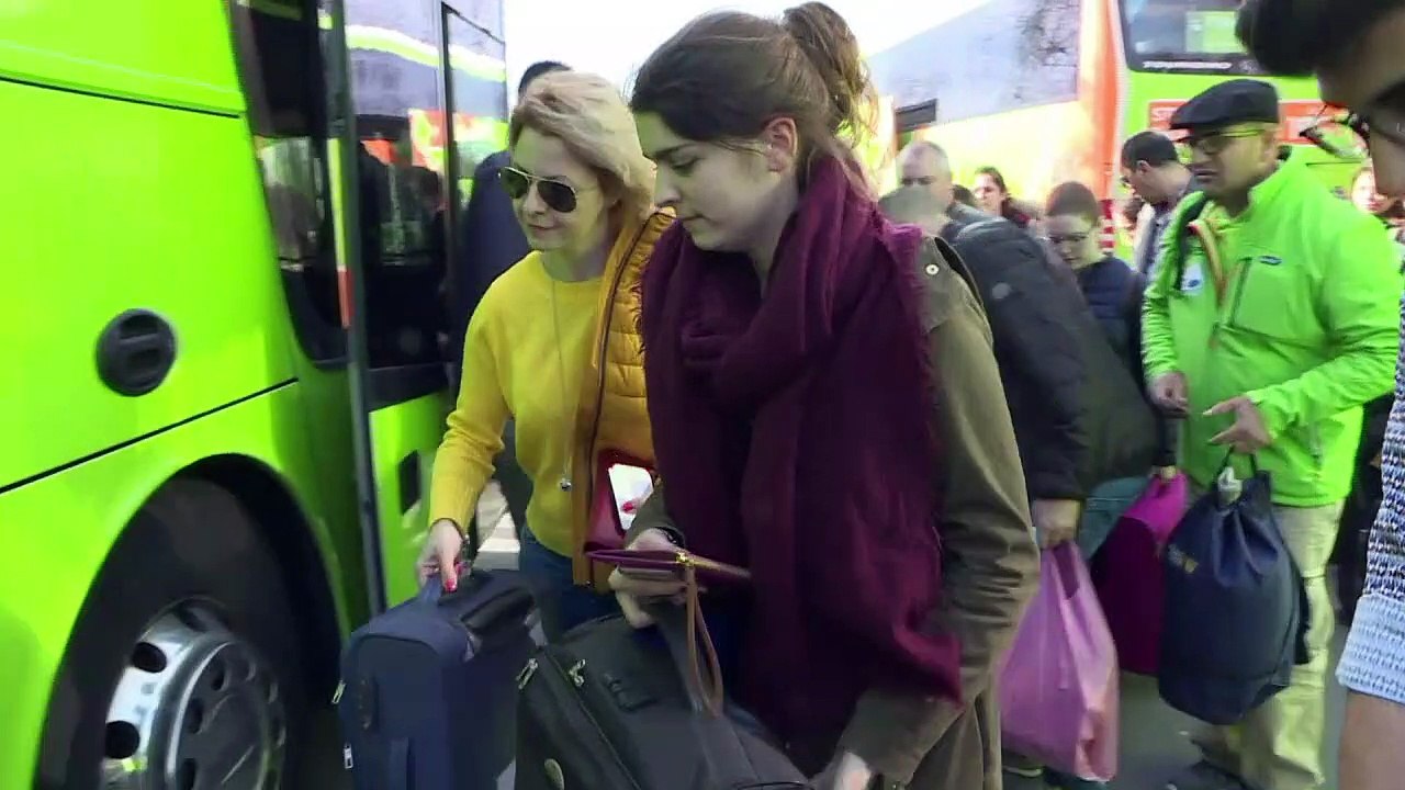 Grève SNCF: ruée vers les bus en gare routière de Strasbourg