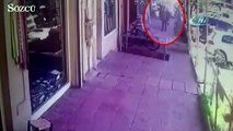 Tarihi Büyük Valide Han'da alışveriş yapan şahıs 1 buçuk metrelik boşluğa böyle düştü