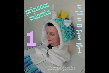 capucha tejida  unicornio 1 (princesa celestia)