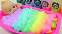 DIY How To Make Baby Doll Colors Bubble Bath Time Bubble Surprise Toys Learn Colors