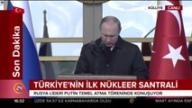 Putin temel atma töreninde konuşuyor