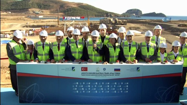 Erdoğan ve Putin, Akkuyu Nükleer Santrali'nin temel atma töreninde konuştu