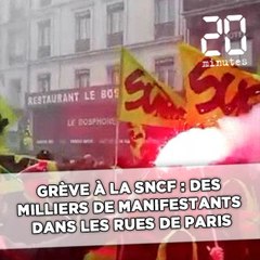 Grève de la SNCF: Des milliers de manifestants dans les rues de Paris
