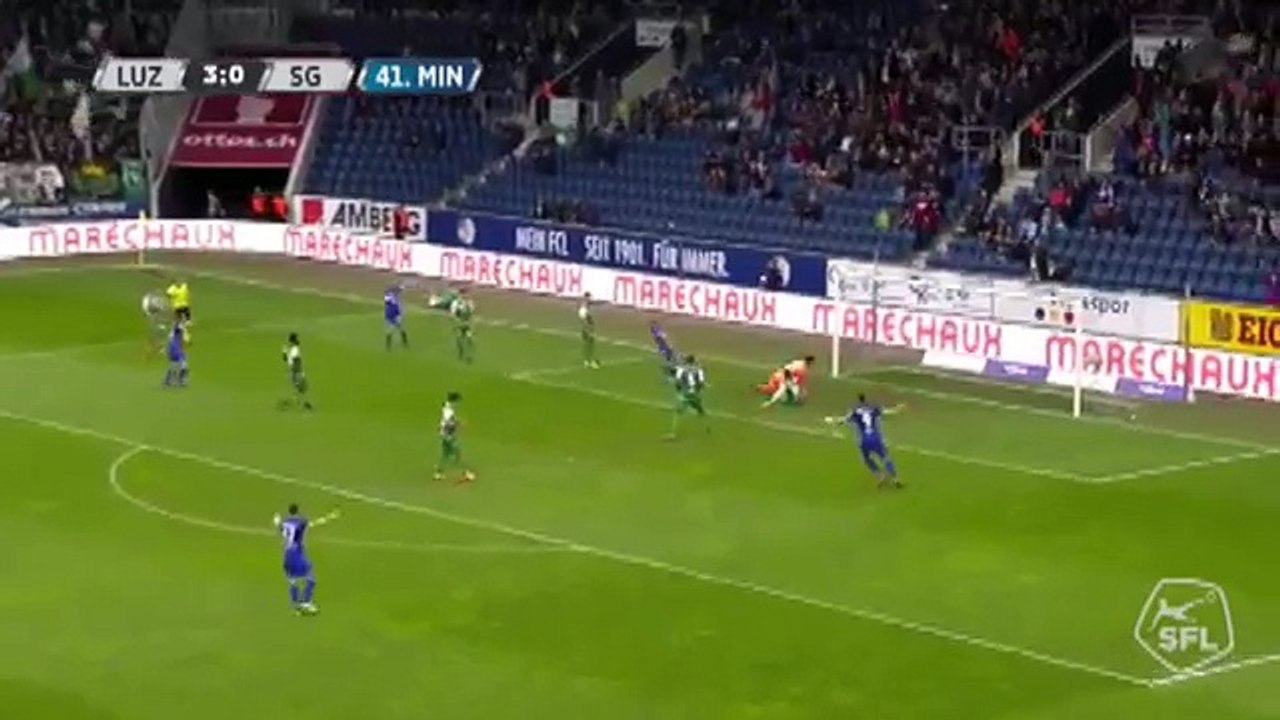 Luzern 3:0 Sankt Gallen (Switzerland. Super League. 2 April 2018)