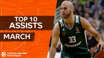 Turkish Airlines EuroLeague, Top 10 Assists, March