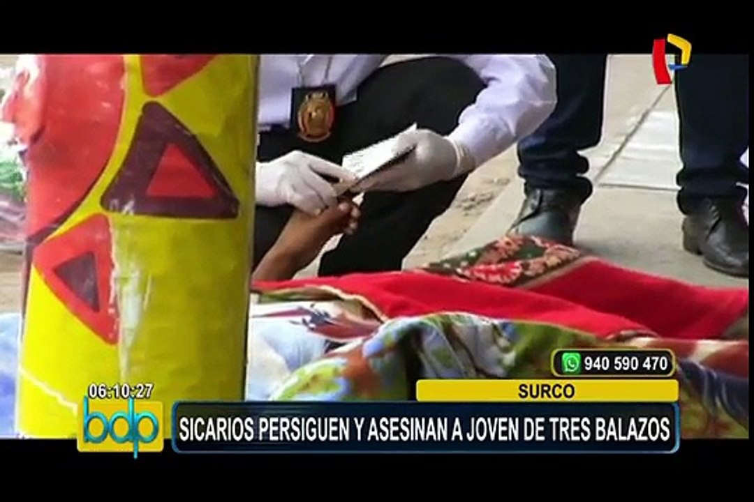 Surco: sicarios persiguen y asesinan a joven de...