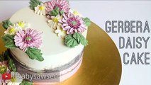 Buttercream flower cake tutorial - how to pipe Gerbera daisy & common daisies step by step