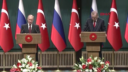 Cumhurbaşkanı Erdoğan ve Putin Ortak Basın Toplantısında Konuştu