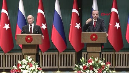 Cumhurbaşkanı Erdoğan ve Putin Ortak Basın Toplantısında Konuştu