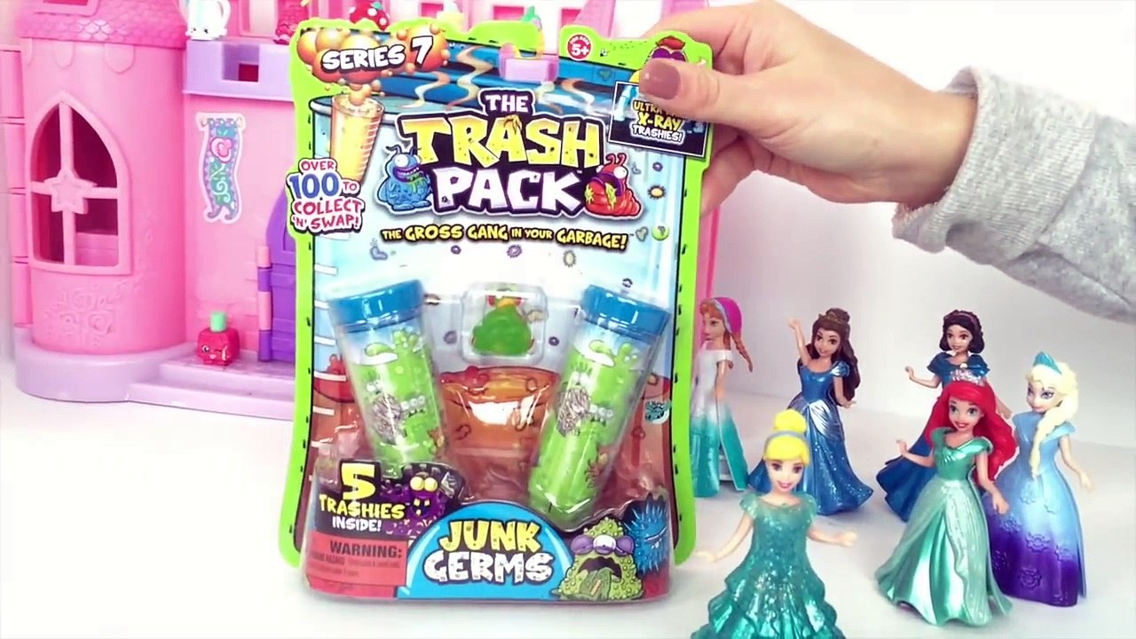 Happy Birthday Cinderella! Shopkins trash pack surprise! Elsa Disney Princess Collector toys too!