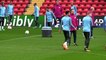 Manchester City train at Anfield ahead of Liverpool clash