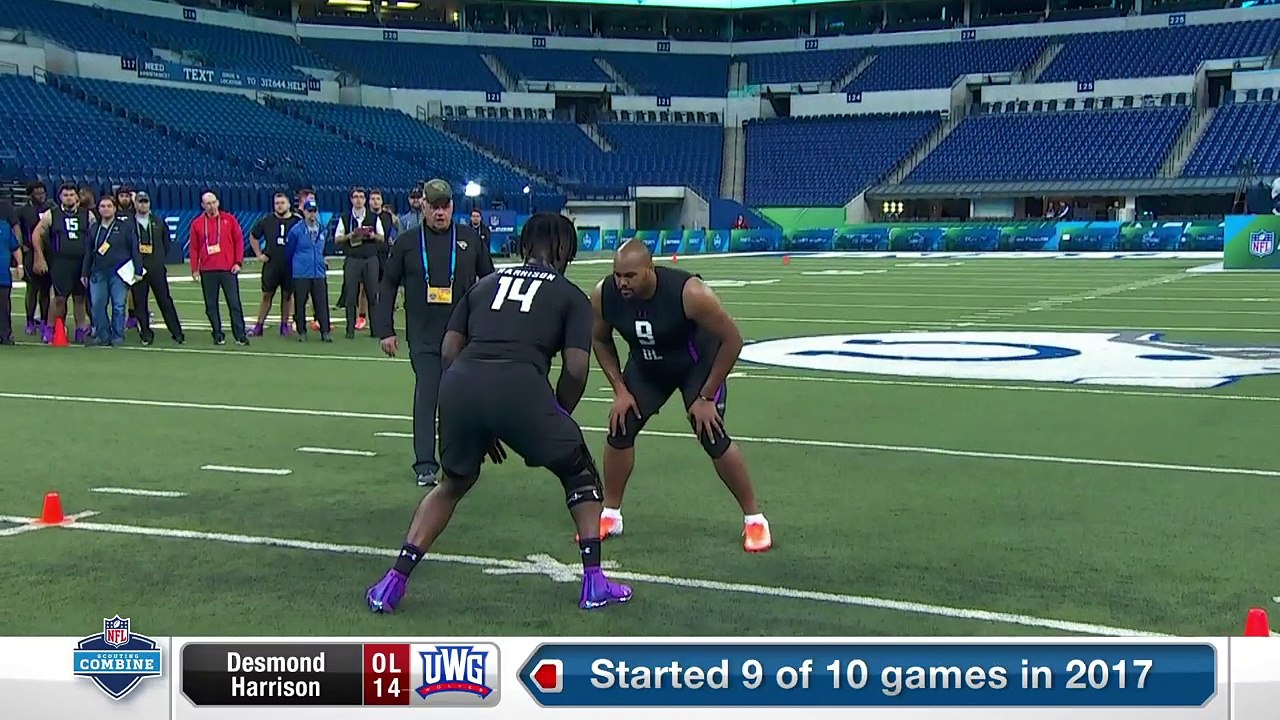 West Georgia offensive lineman Desmond Hamilton's full 2018 NFL Scouting Combine workout