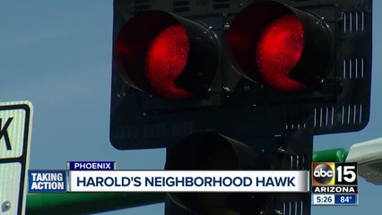 Phoenix neighborhood HAWK signal activated