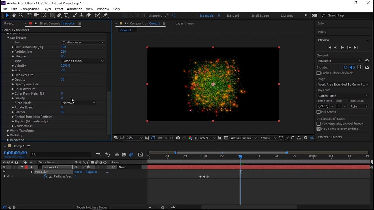 After Effects Tutorial - How to Create Fireworks