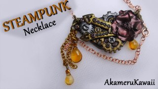 Steampunk Charm Necklace - Polymer clay tutorial