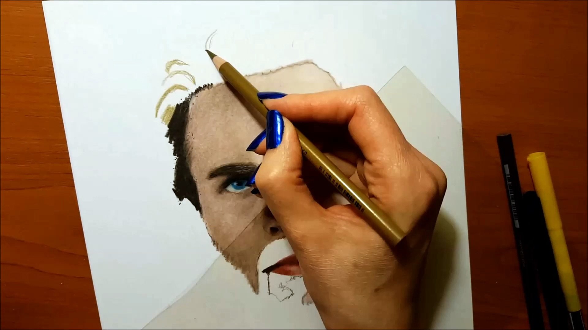 ⁣Drawing Chris Evans as Captain America