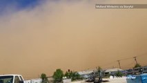 Giant dust storm swallows Midland, Texas
