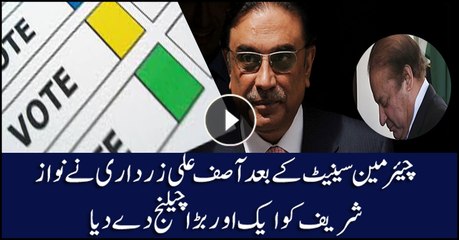 Mian Sb! I have already told you that will not let you appoint the Senate Chairman: Asif Ali Zardari