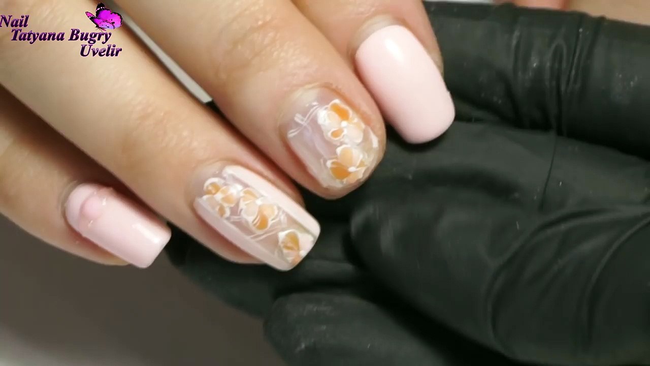 Аппаратный Маникюр/ Акварельные цветы/ Матовый Дизайн ногтей/ Коррекция Гель Лака на КЛИЕНТЕ