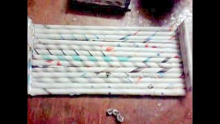 DIY_ How to make doll cradle using news paper rolls - news paper craft