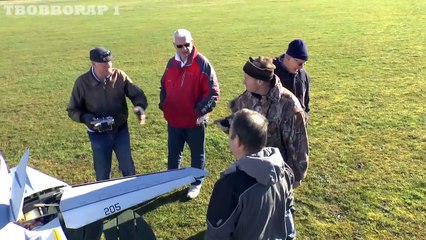 RC TEST FLIGHT GIANT 1:7 SCALE SKYMASTER GRUMMAN F14 SWINGWING TOMCAT TWIN TURBINES STOW MARIES new