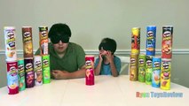 PRINGLES CHALLENGE! Potato Chip Flavors Tasting Contest Ryan ToysReview