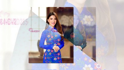 Mẫu áo dài in hoa, áo dài in họa tiết mới nhất (cập nhật ngày 05/04/2018)