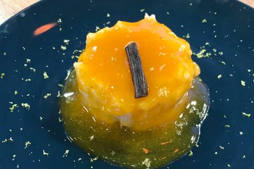 Riz au lait de coco et son coulis mangue-passion