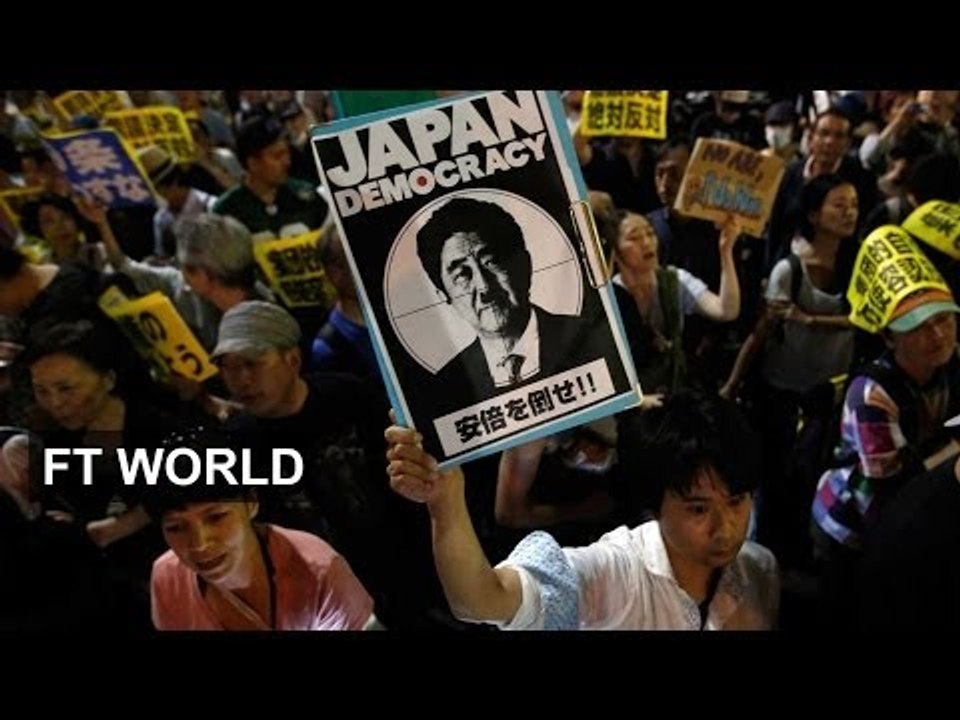 Japanese march against defence policy shift