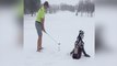 SNOWY GOLF! Devoted Masters fan doesn't let Minnesota powder stop him from teeing off - ABC15 Digital