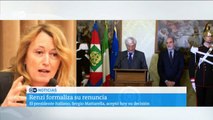 Matteo Renzi formaliza su renuncia
