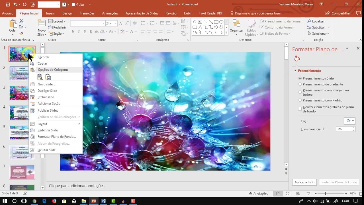 Como fazer apresentações do PowerPoint por cima de imagem da forma correta