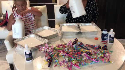 1 GALLON OF CANDY SLIME VS 1 GALLON OF CANDY SLIME - MAKING GIANT SLIME