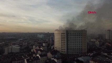 Hastanedeki Yangın Havadan Görüntülendi 1