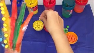 Learn Colors for Children | Body Paint | Finger Family Song Nursery Rhymes & Skittles surprise