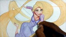 Drawing Disneys Princess rapunzel from tangled-Speed paint