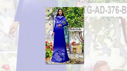 Mẫu áo dài in hoa, áo dài in họa tiết mới nhất (cập nhật ngày 06/04/2018)