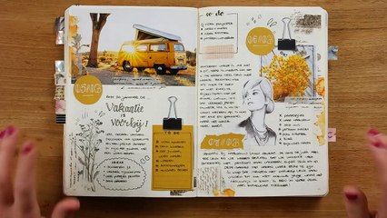 Flip Through mijn Bullet Journal doorbladeren - 2018 februari t/m maart