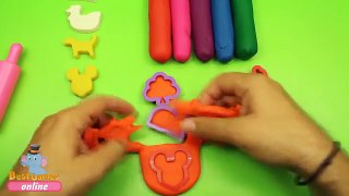 Play Doh Cupcakes Surprise Toys Learning Colours with Play Dough Cake Molds Fun and Creative