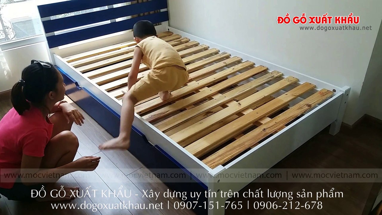 Giường tầng trẻ em giá rẻ tại Bình Dương - video clip thực tế tại nhà khách hàng