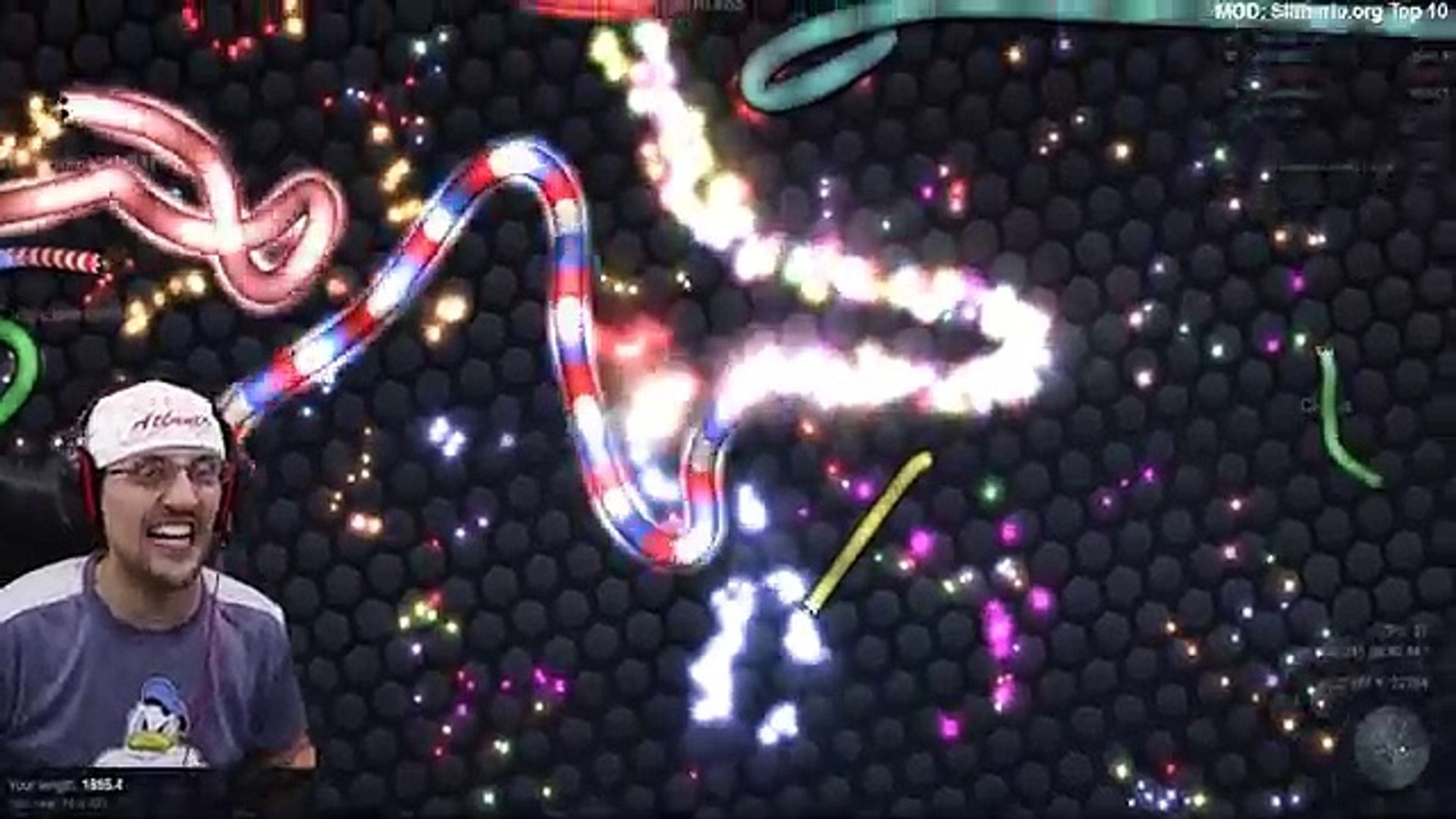 SLITHER.io #4: CRAZY GAME GLITCH after MAJOR FREEZE LAG?? (FGTEEV