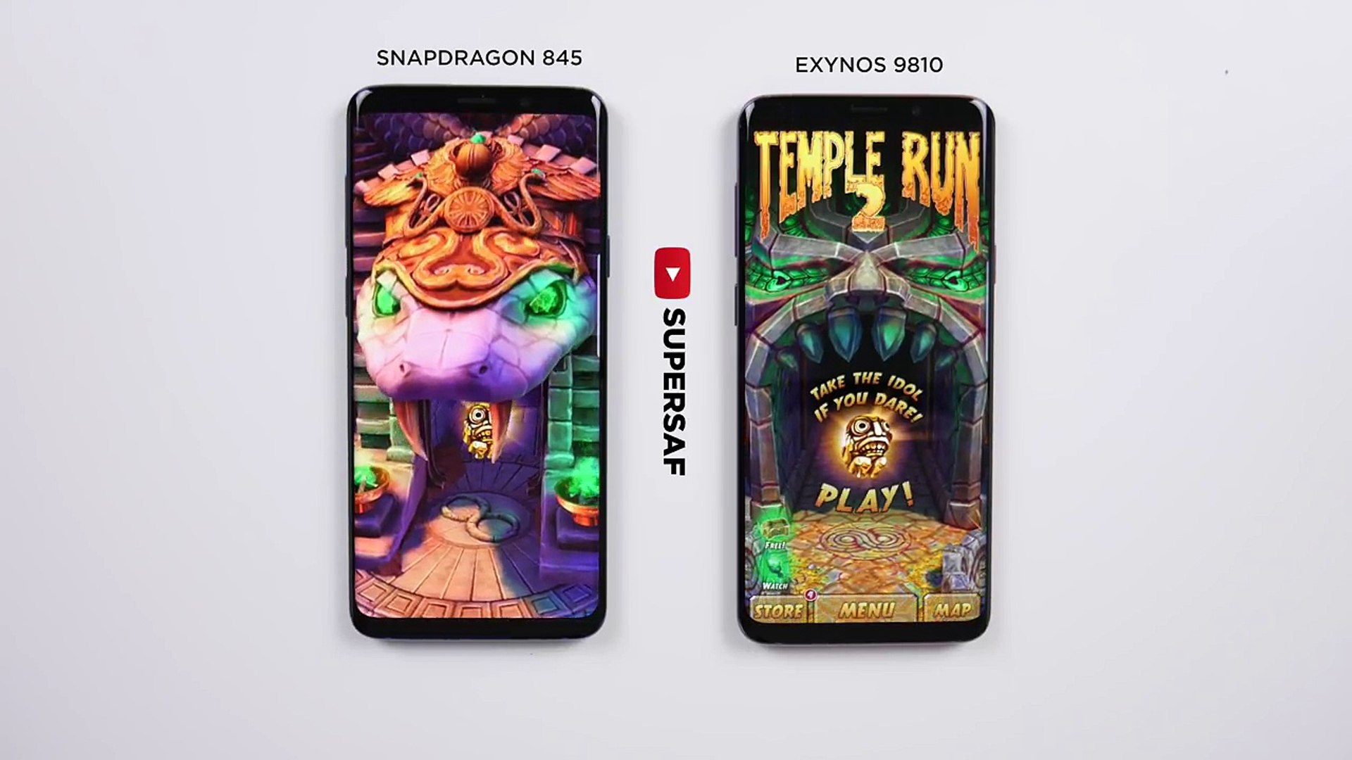 ⁣Galaxy S9+ (Snapdragon) vs Galaxy S9+ (Exynos) SPEED TEST