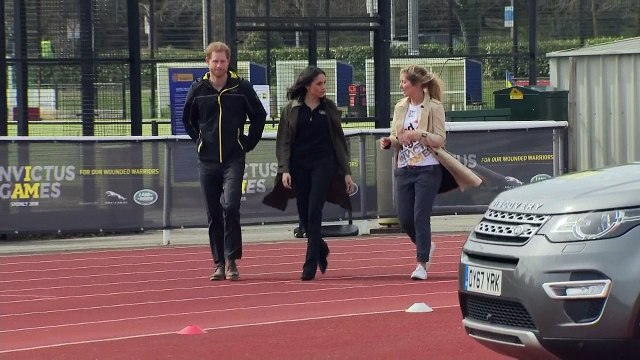 Harry and Meghan arrive at Invictus team trials