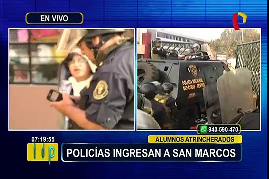 PNP recupera control de Universidad San Marcos y detiene a alumnos preventivamente