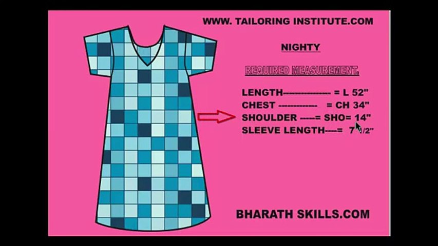 night dress cutting and stitching in tamil simple nighty cutting and stitching in tamil | 34 inch XL size nighty  cutting and stitching methods